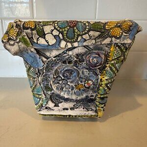 Nanette Loeff Allen Studio Art Ceramic Orchid Planter One of a Kind Handmade